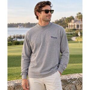 Ahead Authentics Mock Neck Shirt Mens Large Gray Victoria Hills Golf Club Cotton